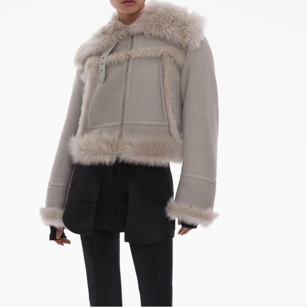 100% SHEARLING AVIATOR JACKET FROM HELMUT LANG
